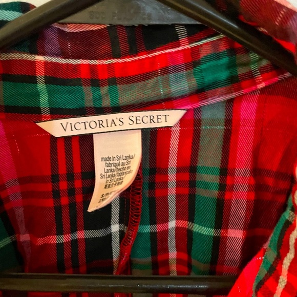 VICTORIA'S SECRET Flannel PJ Romper, Size S - Picture 3 of 5